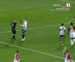 U Cluj a solicitat un penalty în meciul cu Rapid după un posibil henț al lui Sheriff Sinyan / FOTO: captură @Prima Sport