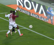 U Cluj a solicitat un penalty în meciul cu Rapid după un posibil henț al lui Sheriff Sinyan / FOTO: captură @Prima Sport