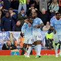 Jucătorii lui Manchester City sărbătoresc marcarea unui gol contra lui Liverpool / Foto: Imago