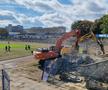 A început demolarea vechiului stadion din Hunedoara // foto: Facebook Corvinul Hunedoara