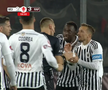 U Cluj a solicitat un penalty în meciul cu Rapid după un posibil henț al lui Sheriff Sinyan / FOTO: captură @Prima Sport