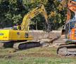 A început demolarea vechiului stadion din Hunedoara // foto: Facebook Corvinul Hunedoara