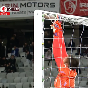 U Cluj - Rapid, întrerupt 4 minute după ce s-a rupt plasa / FOTO: captură @Prima Sport
