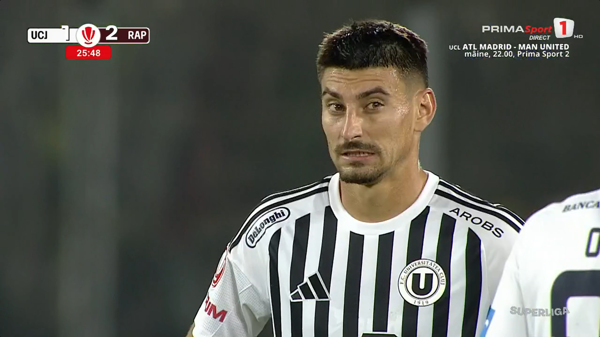 U Cluj - Rapid, întrerupt 4 minute după ce s-a rupt plasa
