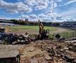 A început demolarea vechiului stadion din Hunedoara // foto: Facebook Corvinul Hunedoara