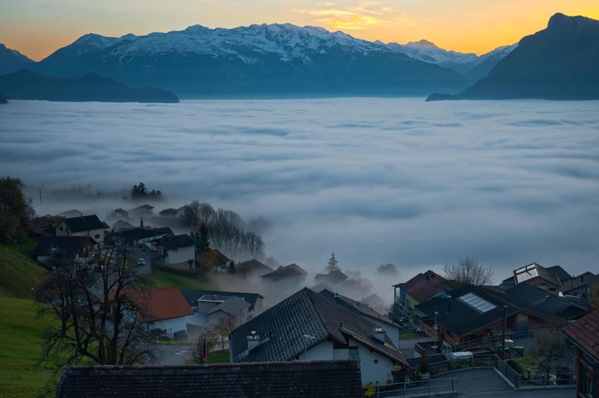 Peisajul de lângă stadionul din Vaduz (foto: Raed Krishan/GSP)