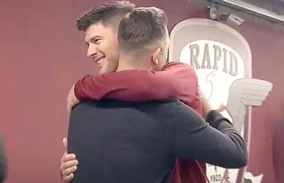 Moment special între Cristi Săpunaru și Mirel Rădoi: „Spiritul Rapidului i se datorează, îmi pare rău că n-am jucat la aceeași echipă”