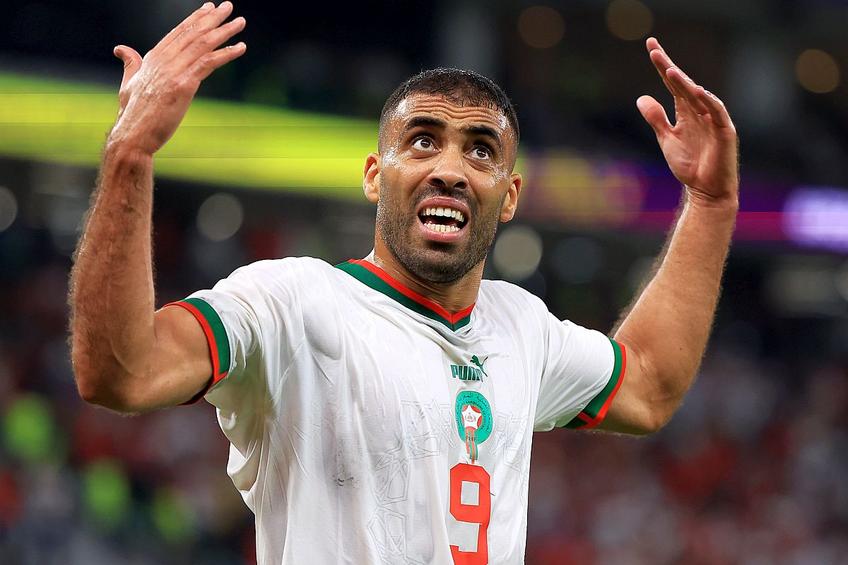 Abderrazak Hamdallah, în meciul cu Belgia din faza grupelor / Sursă foto: Guliver/Getty Images
