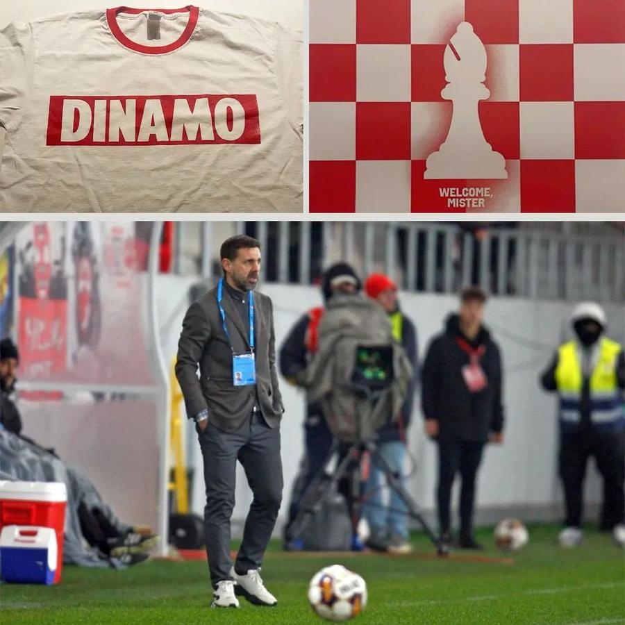 Colajul publicat de Zeljko Kopic // sursă foto: Instagram Cadou pentru „Nebunul” Kopic » Cum a fost întâmpinat antrenorul de către suporterii lui Dinamo și reacția avută: „Este în ADN-ul clubului!”