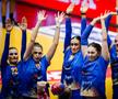 Jucătoarele române făcând blocaj Foto Sasa Pahic Szabo / Kolektiff