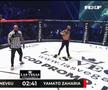 Yamato Zaharia - Ovidiu Neveu, cea mai așteptată luptă RXF, s-a terminat într-un cor de fluierături » „Ploaie” de sticle aruncate din tribune! Ce a declanșat haosul