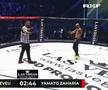 Yamato Zaharia - Ovidiu Neveu, cea mai așteptată luptă RXF, s-a terminat într-un cor de fluierături » „Ploaie” de sticle aruncate din tribune! Ce a declanșat haosul