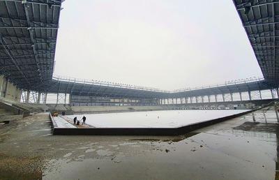 VIDEO + FOTO Se lucrează intens la arena de 20 de milioane de euro construită Guvernul maghiar în România! Când va fi gata + o echipă din Champions League la inaugurare