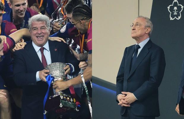 Cele mai tari imagini după El Clasico » Fotbalistul de la Barcelona care l-a făcut să râdă pe Florentino Perez + Discuție pe gazon cu Ancelotti