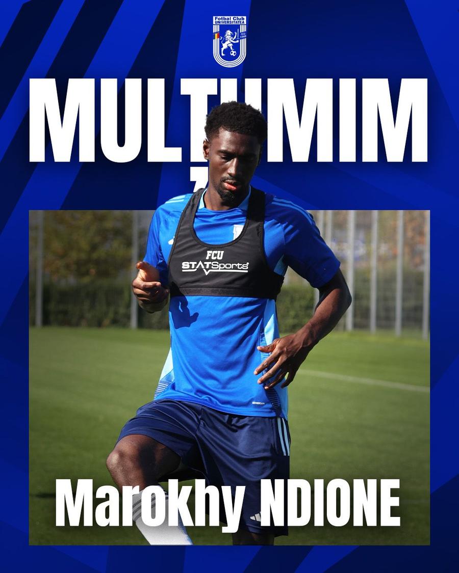 FCU Craiova s-a despărțit de Marokhy Ndione FCU Craiova s-a despărțit de fotbalistul adus în septembrie