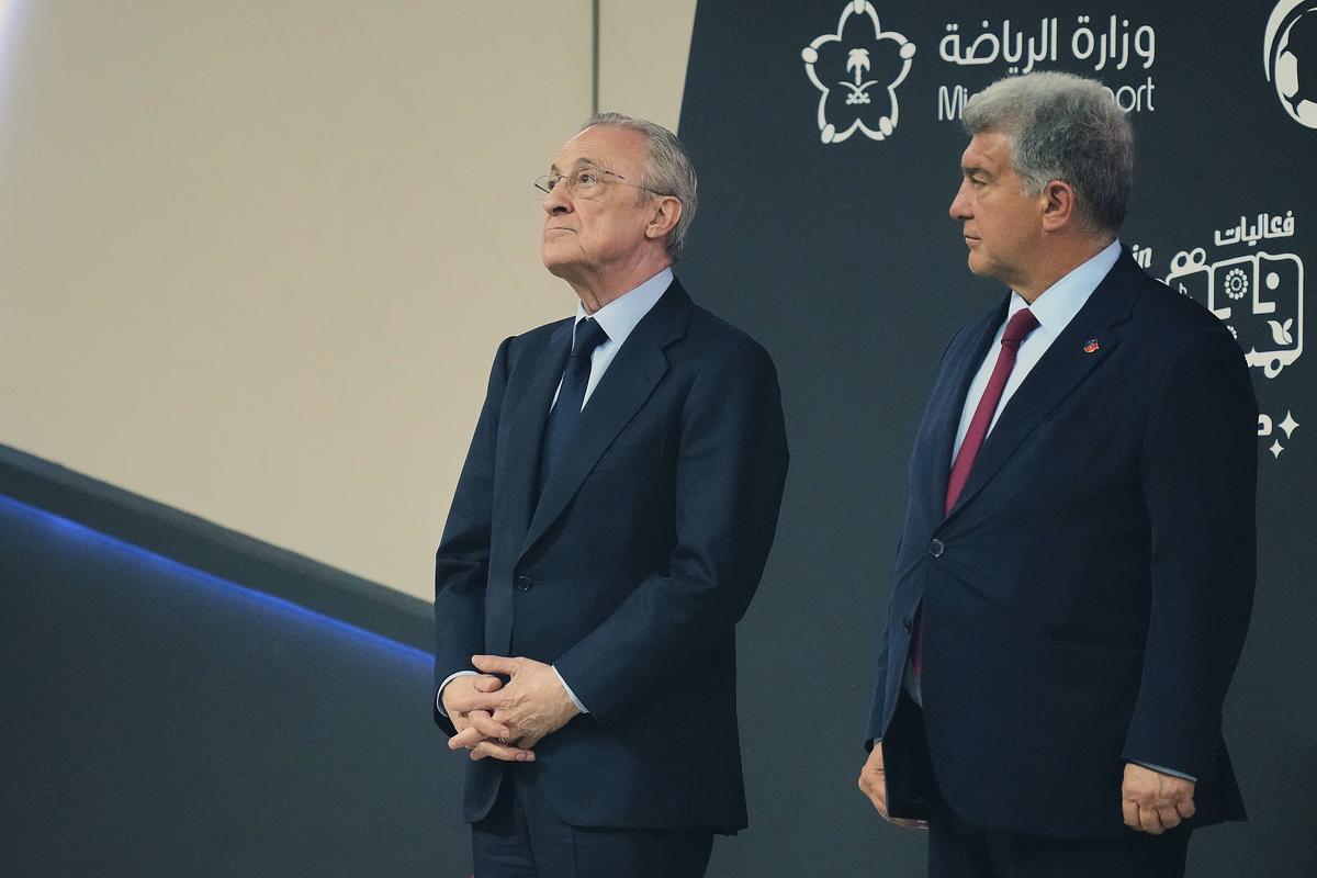 Cele mai tari imagini după Real Madrid - Barcelona » Raphinha l-a făcut să râdă pe Florentino Perez
