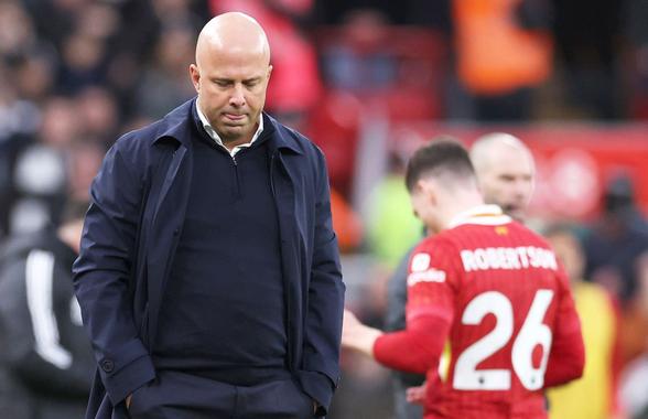 Lovitură primită de Liverpool! » Arne Slot a fost suspendat după incidentele petrecute în derby