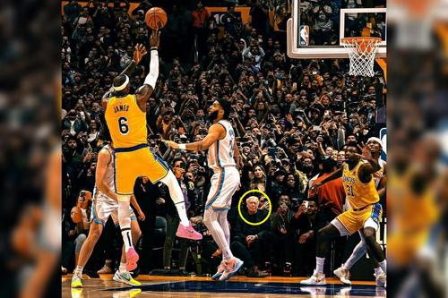 Phil Knight l-a urmărit din ochi tot meciul numai pe LeBron James, bucurându-se de moment