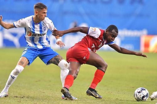 Hervin Ongenda, în dreapta, în perioada FC Botoșani