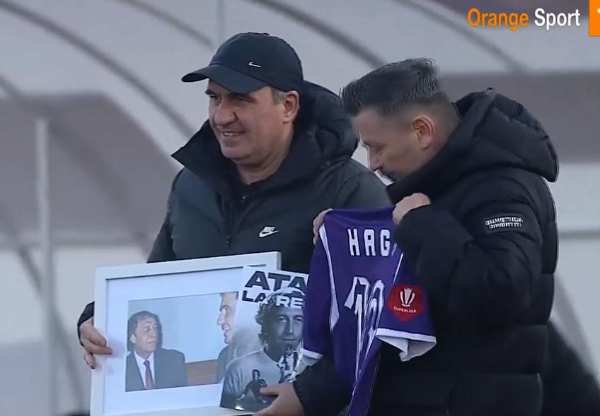 Cadoul primit de Gică Hagi de la oficialii lui FC Argeș / Captură Orange Sport