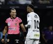 Neymar a făcut-o să râdă și pe arbitră! Momente hilare în Santos - Corinthians