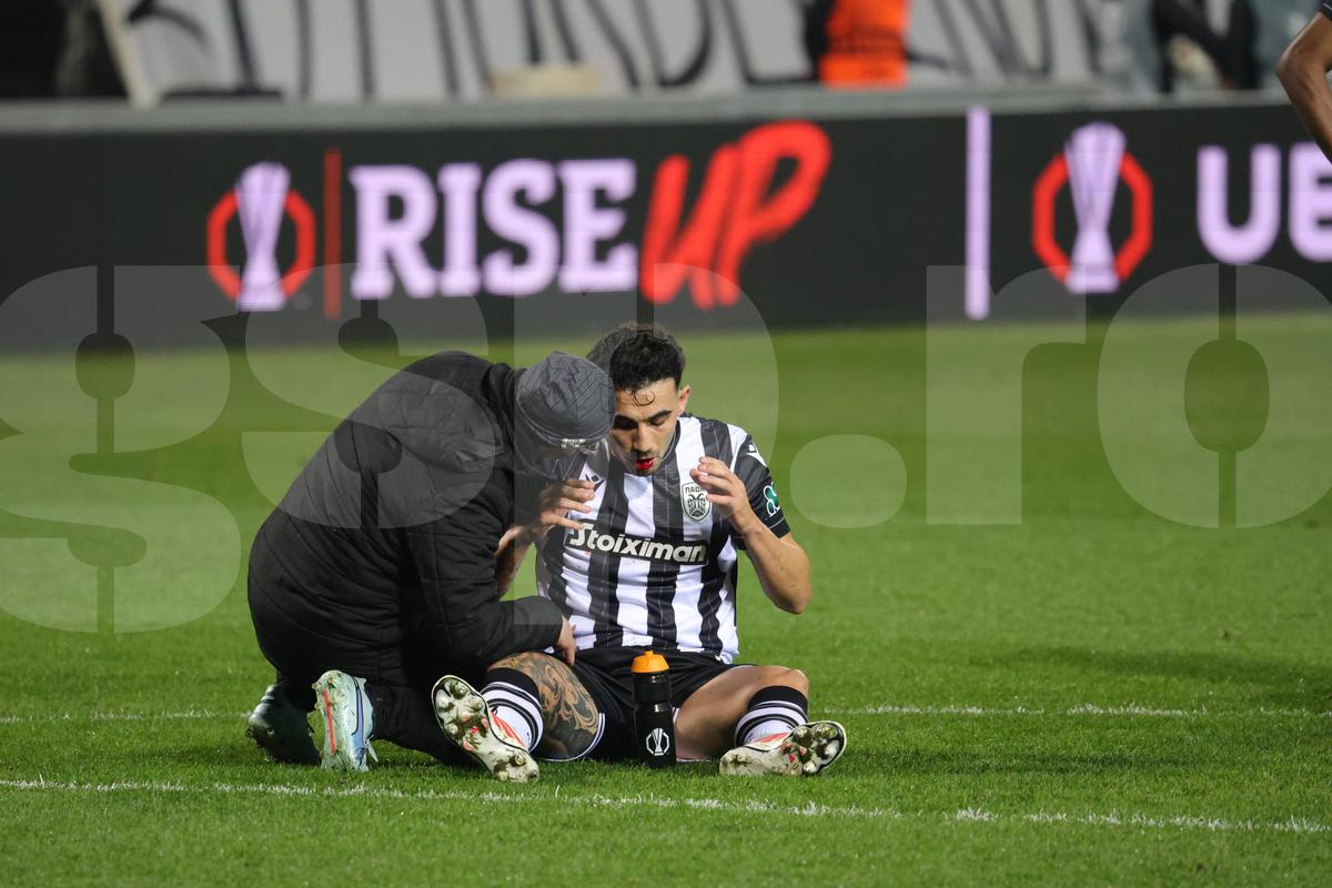 Accidentare HORROR în PAOK - FCSB » Jucătorul nu a mai putut continua partida