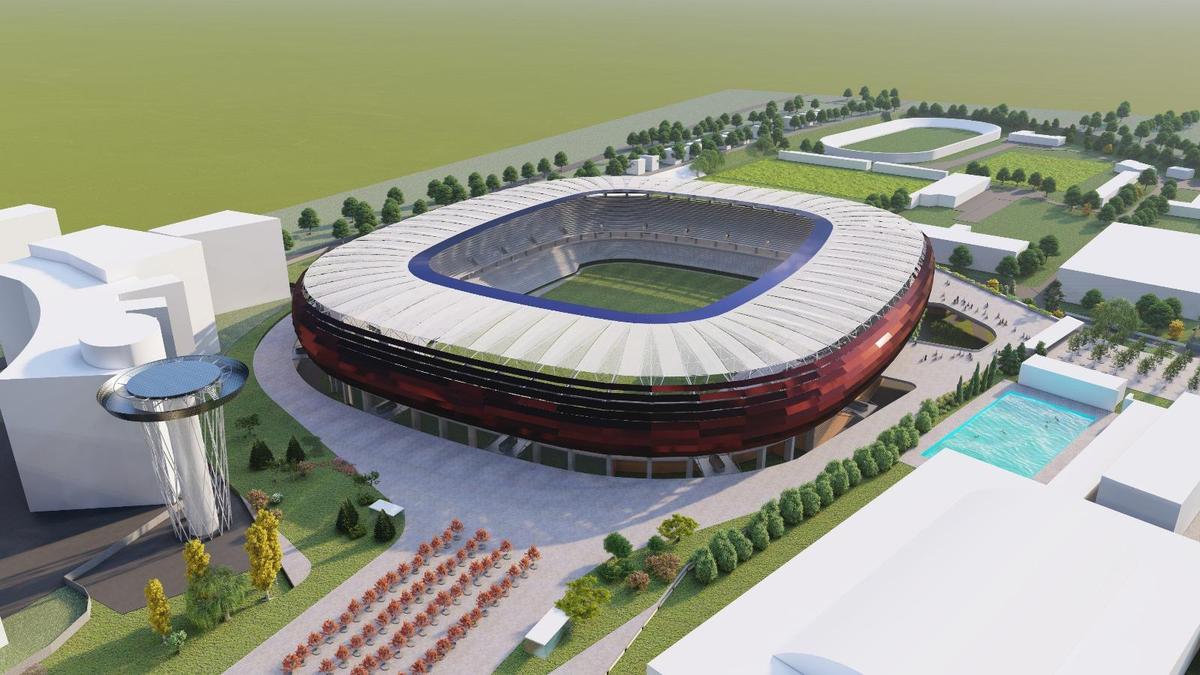 Stadion Dinamo - machetă și imagini de la demolarea actualei arene