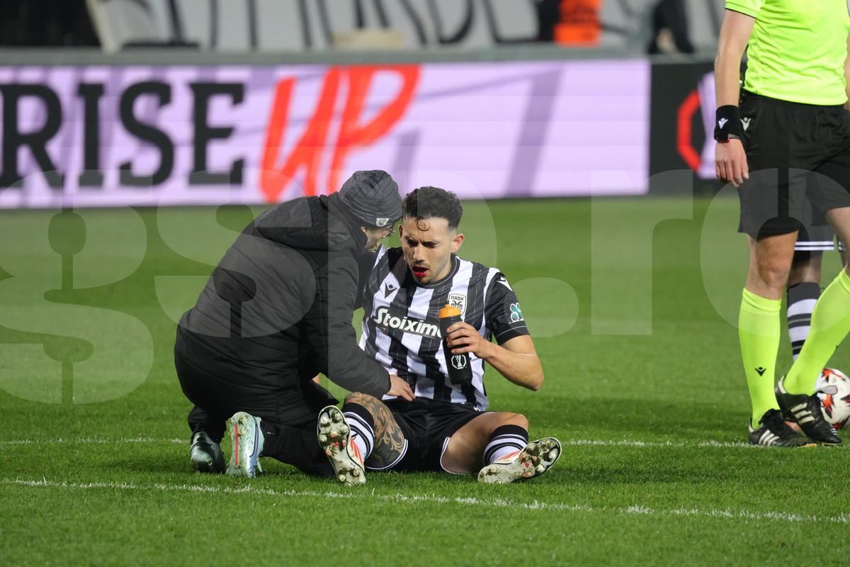 Accidentare HORROR în PAOK - FCSB » Jucătorul nu a mai putut continua partida