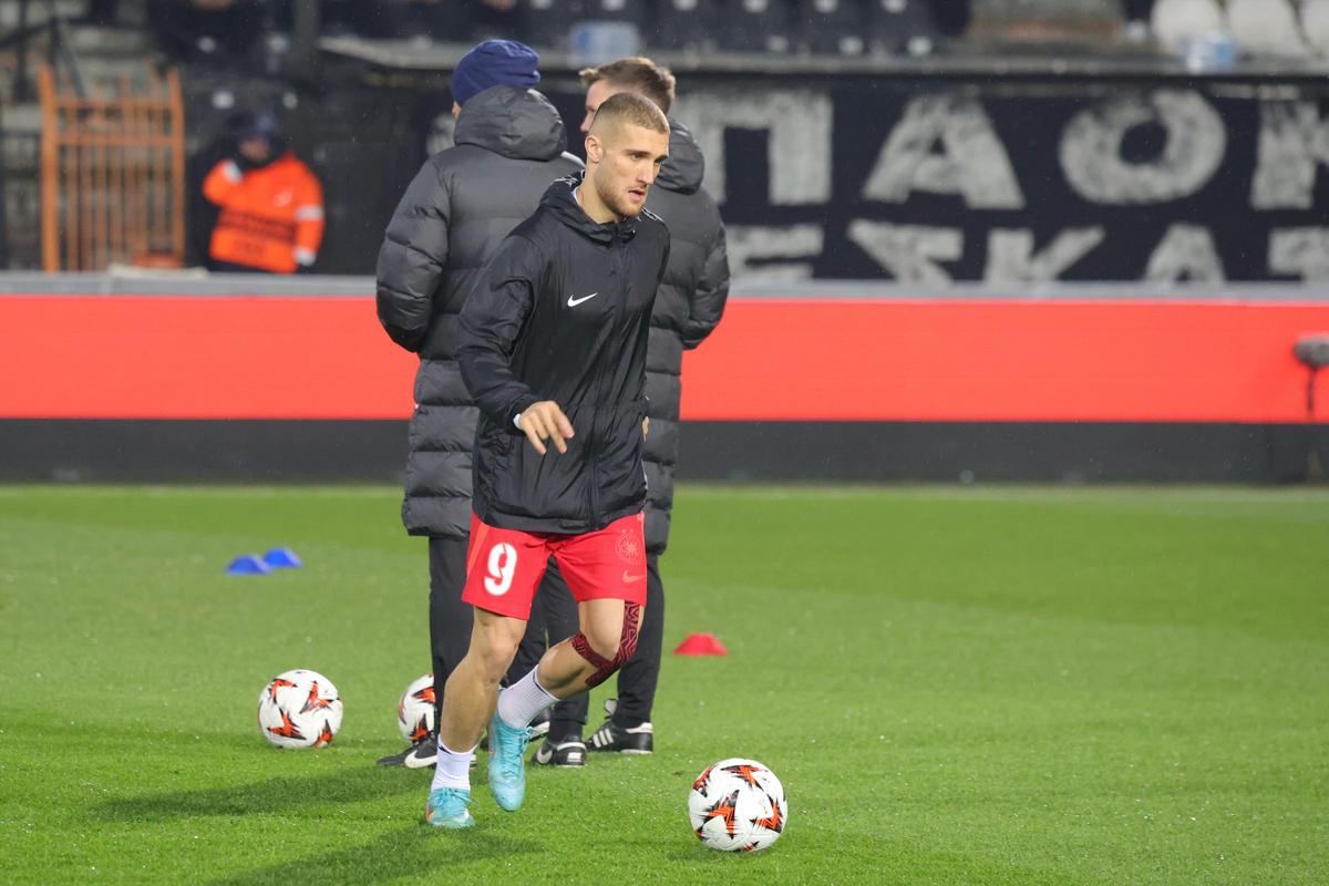 PAOK - FCSB » Imagini de la încălzire