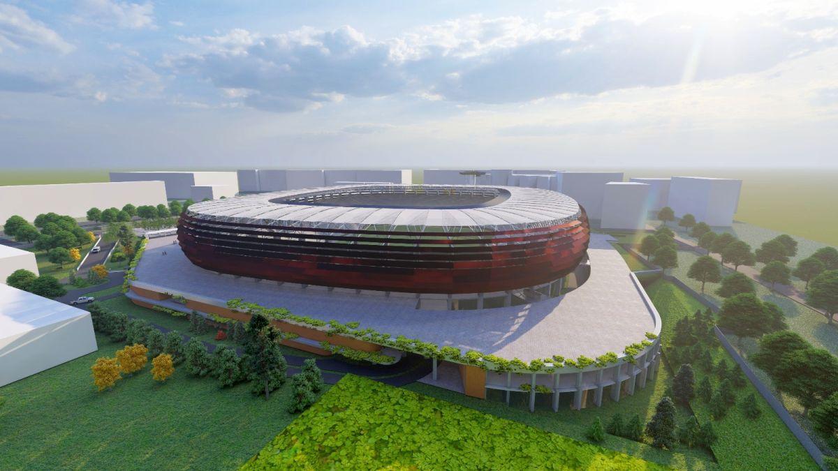 Stadion Dinamo - machetă și imagini de la demolarea actualei arene