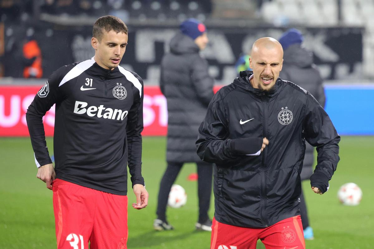 PAOK - FCSB » Imagini de la încălzire