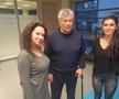 Mircea Lucescu la clinica „Sweat”, unde face recuperare, după opreția la șold: alături îi sunt cele  care-l ajută în procedurile kineto