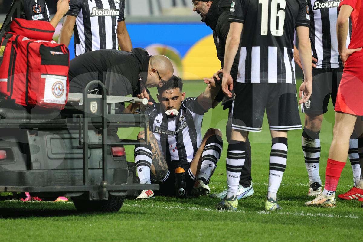 Accidentare HORROR în PAOK - FCSB » Jucătorul nu a mai putut continua partida