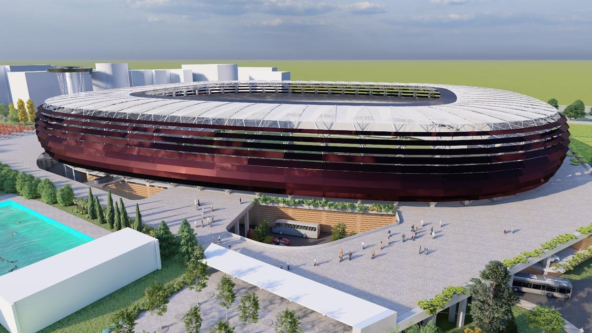 Stadion Dinamo - machetă și imagini de la demolarea actualei arene