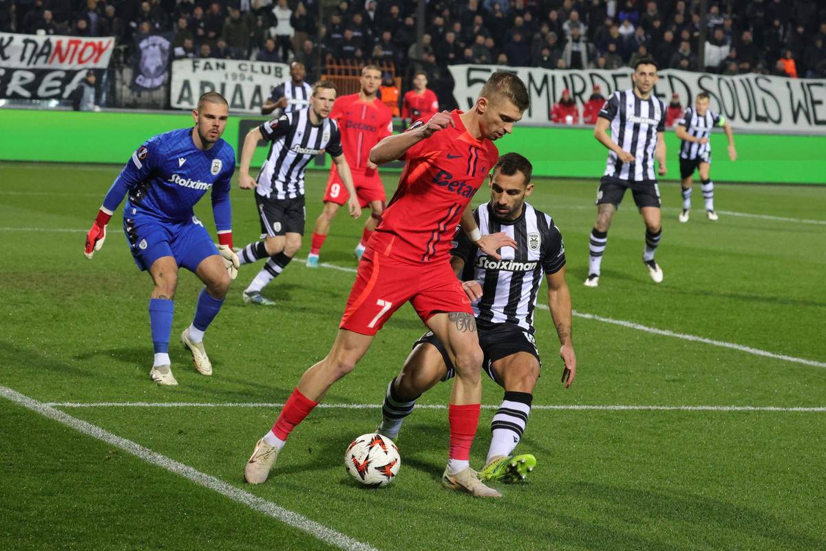 PAOK - FCSB, imagini din meci // Europa League, play-off, 13.02.2025