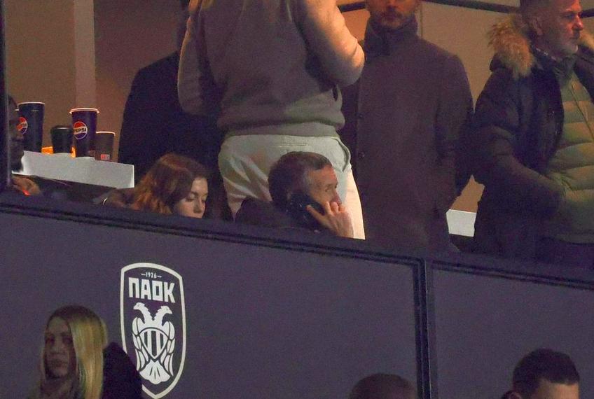 Mihai Stoica, la pauza meciului dintre PAOK și FCSB, foto: Ionuț Iordache (GSP)