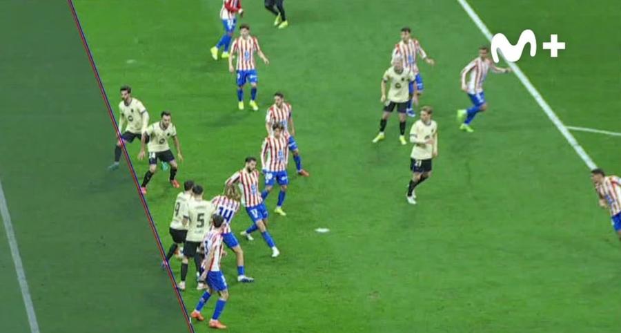 Liniile trasate manual în camera VAR, pe baza cărora s-a anulat golul marcat de Pau Cubarsi în Atletico Madrid - Barcelona 4-0 Joan Laporta crede în „remontada” și lansează un atac la adresa arbitrilor