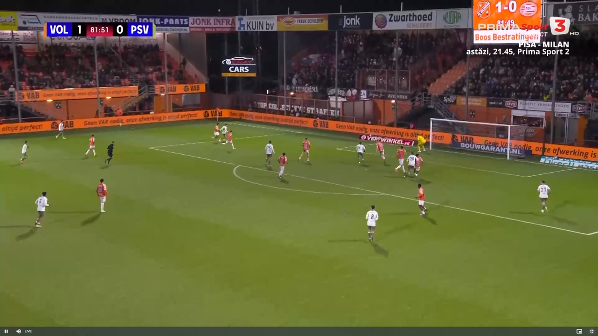 Dennis Man, gol în FC Volendam - PSV