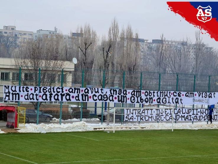 Derby-ul orgoliilor dintre CSA Steaua și FCSB II a născut o mobilizare serioasă a ultrașilor din Peluza Sud Steaua / Sursă foto: Facebook AS47