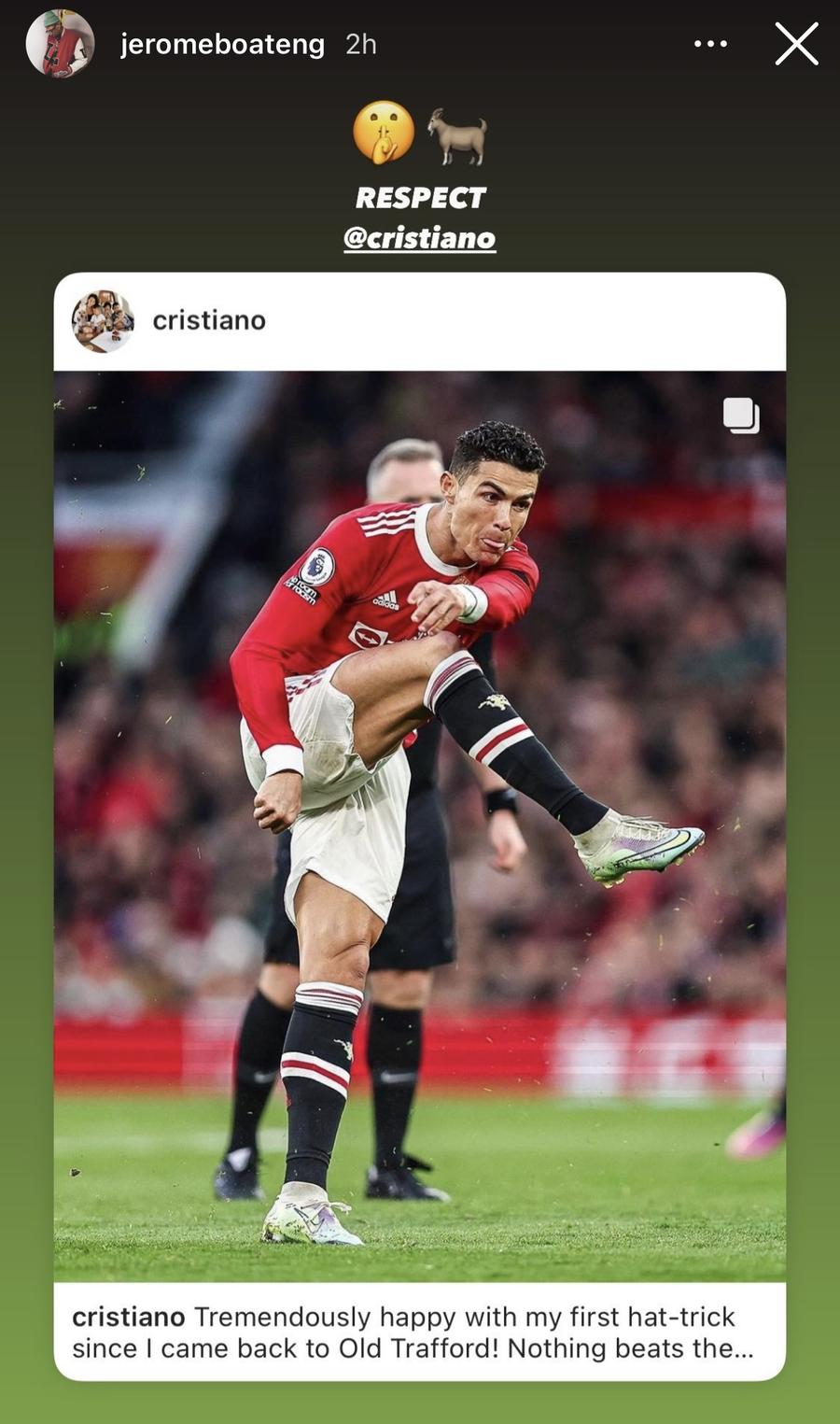 Postarea lui Jerome Boateng despre Cristiano Ronaldo Fundașul umilit de Messi s-a pronunțat: „El e GOAT”