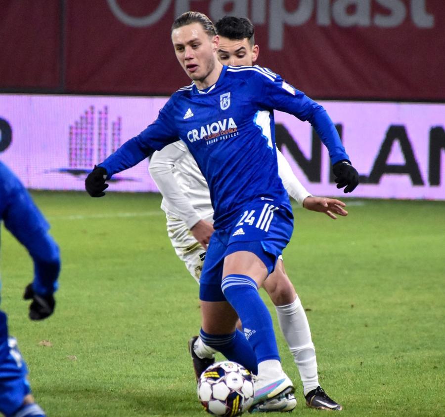 William Baeten/ foto: Facebook @Fotbal Club Universitatea 1948 Fractură! » Titularul de la FCU Craiova „rupt” de sibianul Opruț a primit un verdict crunt la radiografie