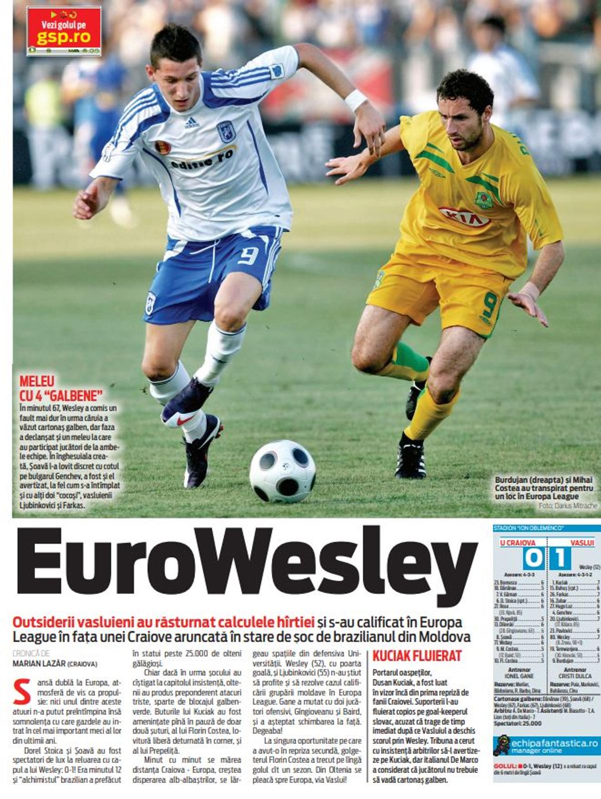 Meciul care îi provoacă și acum coșmaruri lui Adrian Mititelu: „decisivul” Craiova - Vaslui 0-1 din 2009, în imagini