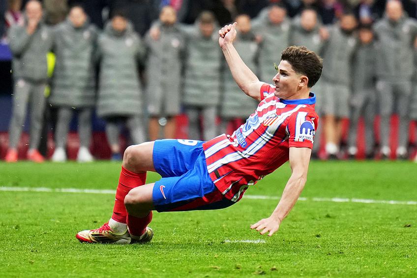 Julian Alvarez a alunecat în momentul executării penalty-ului // foto: Guliver/gettyimages