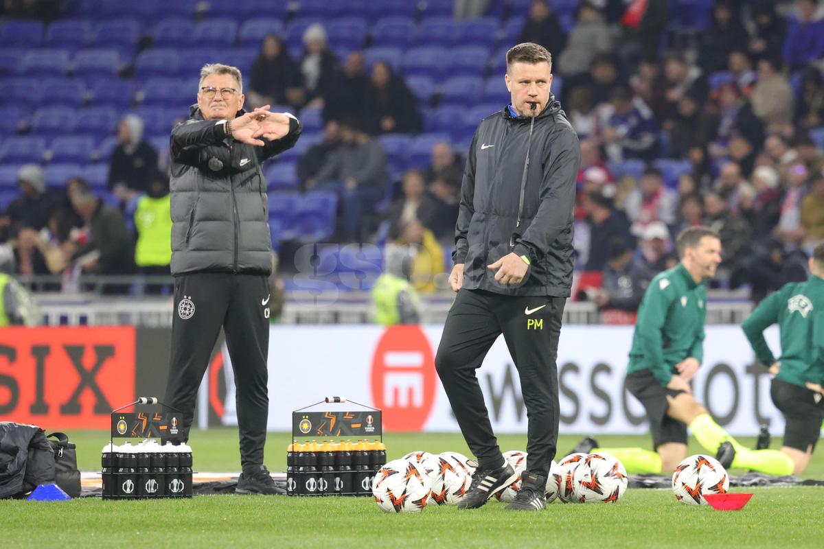 Lyon - FCSB, imagini de la încălzire