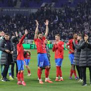 Imagini de la finalul meciului Lyon - FCSB / FOTO: Ionuț Iordache (GSP.ro)