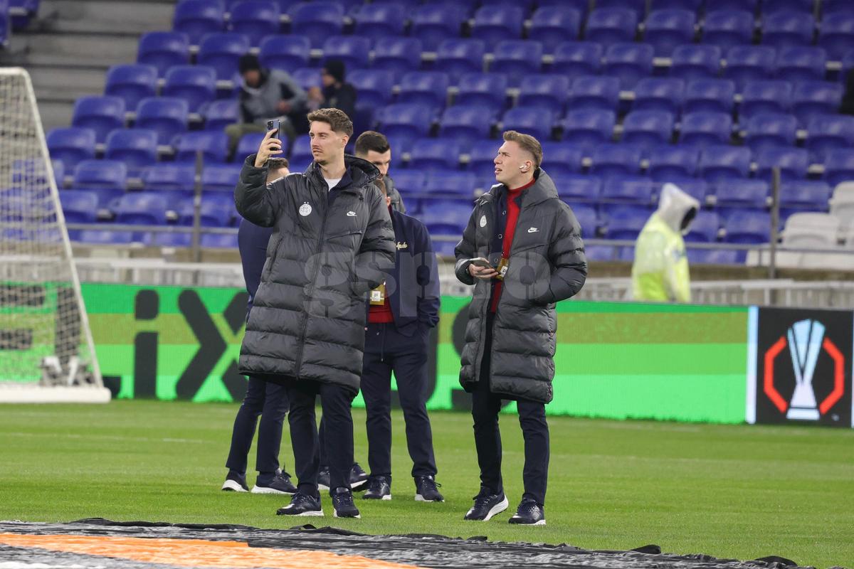 Lyon - FCSB, primele imagini de la firul ierbii