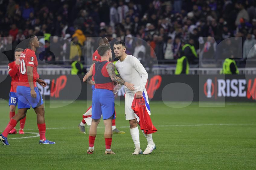 Imagini de la finalul meciului Lyon - FCSB / FOTO: Ionuț Iordache (GSP.ro)