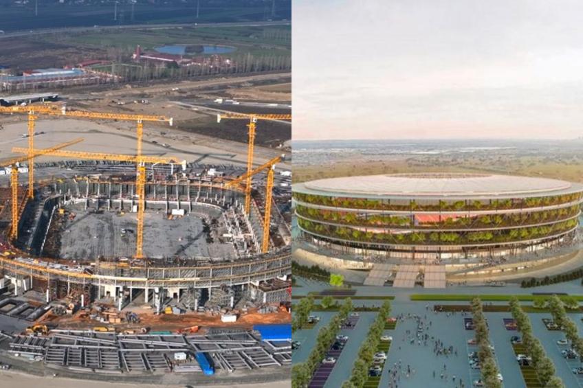 Noul stadion al naţionalei Serbiei. Foto: Instagram