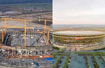 Noul stadion național, aflat la 32 km de capitală, prinde contur » Cele mai noi imagini de pe șantierul arenei de 400 de milioane de euro