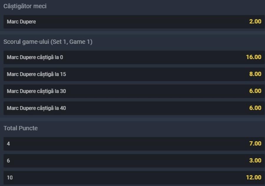 Tenis virtual: pariuri și bilete, o dată la fiecare 4 minute!
